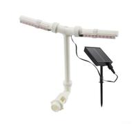 Fuente solar de control remoto para piscinas con seis modos de iluminación y once colores altura ajustable Jet para relajación en el patio trasero, blanco, 39 cm (1)