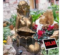 Fuente Solar Decorativa en Cascada - Sirena de Agua para Jardín Exterior