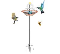 Fuente solar genérica para baño de aves | Bluebird Watering Container | Weather-Resistant Bee Watering Station & Flower Bird Feeder | for Gardeners Nature Lovers Backyard Patio Deck Courtyard Lawn