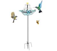 Fuente solar genérica para baño de aves | Bluebird Watering Container | Weather-Resistant Bee Watering Station & Flower Bird Feeder | for Gardeners Nature Lovers Backyard Patio Deck Courtyard Lawn