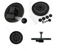 Fuente solar para estanque con luz LED de 3,5 W y 4 soportes