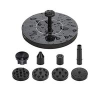 Fuente solar para exteriores, 1,5 W, agua para estanque, con panel solar, 6 estilos fuente, agua flotante para jardín, baño pájaros, recipiente para peces