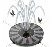 Fuente solar para exteriores, fuente solar para el exterior con 4 postes de soporte, bomba de agua solar con bomba flotante de fuente con 6 estilos de fuente para bebedero de pájaros, estanque