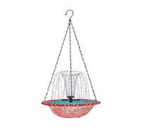 Fuente Solar Para Pájaros Cuenco Colgable Con Bomba Solar