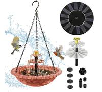 Fuente solar para pájaros, decoración de jardín, bomba de fuente solar para baño de pájaros al aire libre, para decoración al aire libre, jardín, estanque, callejón, atrae a los colibríes y pinzones