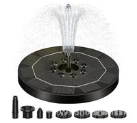 Fuente Solars con Luces de Colores 2025 Upgrade Bomba de Agua Solars con Batería, Fuente Flotante-Solar con 6 Boquillas para Baño para Pájaros, Piscina, Circulación de Agua (3.5W 18cm Solar Fountain)