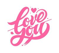 Fuente te amo cursiva corazón icono romántico negrita caligrafía estilo San Valentín Calcomanías de vinilo para murales y paredes 54.6x61.2cm No daña la superficie de la pared Rosa