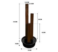 Fuente tipo columna para exterior, interior de acero 45l