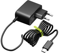 Fuente usb-c para raspberry pi 5, 27 w gan, power delivery, negro
