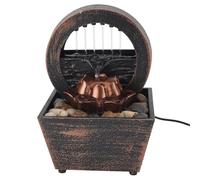 Fuentes de Agua para Interiores, Fuente de Agua de Mesa con Luz LED, Fuente de Cascada de Escritorio Pequeña USB para Sala de Estar/Oficina Zen/decoración del Hogar, Fuente de