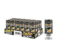 Fuentes de CRODO 1931 ORAN SODA Oransoda Zero | Bebida carbonatada de naranja sin azúcar, 24 latas de 33 l original naranja italiano con jugo de naranja siciliana, sin colorante