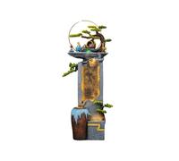 Fuentes de exterior Fuente de agua corriente de rocalla, estanque de peces con agua circulante, decoración paisajística, patio de oficina, atracción de riqueza, decoración de suelo Fuentes de suelo(Gr