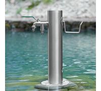 Fuentes de Jardines Exteriores Fuente Exterior Jardin Grifo de Acero Inoxidable Resistente a La Congelación para Lavado y Riego(50cmx20.5/20x8in)