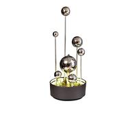 Fuentes de Mesa Fuente de Mesa Cascada Interior Fuente de Escritorio Hierro Fuente de Agua de Acero Inoxidable Mesa Adorno de Agua Que Fluye Moderno Decoración Exquisita