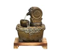 Fuentes De Sobremesa De Cerámica Con Escultura Valiente, Fuente De Escritorio, Fuente Decorativa De Interior, Fuente De Agua Circulante De Escritorio, Paisaje, Oficina, Sala De Estar, Decoración, Fue