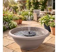 Fuentes solares para exteriores con batería - 60 cm carcasa gris topo con fuente solar flotante