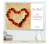 Für Dich! - Eine Liebeserklärung auf steinisch (hochwertiger Premium Wandkalender 2026 DIN A2 quer), Kunstdruck in Hochglanz: Steine in Herzform, Herzen in Steinen und mit Steinen geformt
