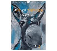 Für ein tierisch buntes 2026 (Wandkalender 2026 DIN A4 hoch), CALVENDO Monatskalender: Expressiv bunte Tierbilder rund ums Jahr (Acryl auf Leinwand)