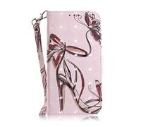 für iPhone 17e Handyhülle Kompatibel mit iPhone 17e Hülle Flip Lederhülle, Handyhülle Book Case PU Leder Tasche und Magnet Kartenfach Schutzhülle für iPhone 17e Schmetterling High Heels