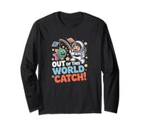 Fuera de este mundo Catch Funny Space Fishing Space Fisherman Manga Larga