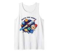 Fuera de Este Mundo. Lindo Planeta Amante del Espacio, Galaxia Astronauta Camiseta sin Mangas
