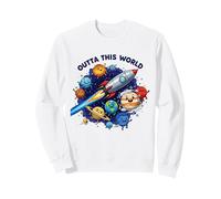 Fuera de Este Mundo. Lindo Planeta Amante del Espacio, Galaxia Astronauta Sudadera