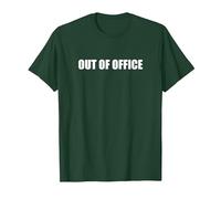 Fuera de la Oficina Camiseta, Hombre, Verde Bosque, XL