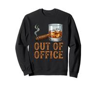 Fuera de la Oficina Cigar Bourbon Estaré en el Patio Trasero Hombres Sudadera