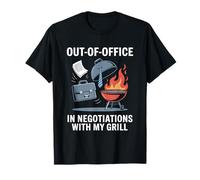 Fuera de la oficina en negociaciones con My Grill Labor Day Camiseta