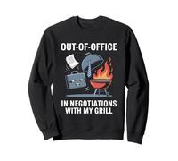 Fuera de la oficina en negociaciones con My Grill Labor Day Sudadera