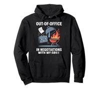 Fuera de la oficina en negociaciones con My Grill Labor Day Sudadera con Capucha