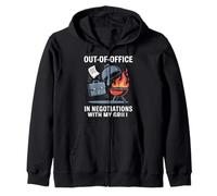 Fuera de la oficina en negociaciones con My Grill Labor Day Sudadera con Capucha