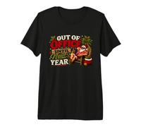 Fuera de la Oficina hasta el próximo año Divertido Humor de Vacaciones de Navidad Camiseta Premium