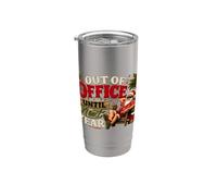 Fuera de la oficina hasta el próximo año divertido humor de vacaciones de Navidad Vaso térmico de acero inoxidable de doble pared