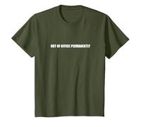 Fuera de la Oficina permanentemente Camiseta, Niños, Verde Oliva, 10 años