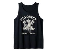 Fuera de la Oficina Queen Modo Vacaciones Slack Humor Remoto Break Camiseta sin Mangas