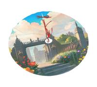 Fuera de la puerta del castillo impreso faldas de árbol de Navidad, adornos de Navidad, perfecto para fiestas de Navidad y Año Nuevo.