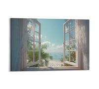 Fuera de la ventana Pintura Cuadros Decoracion Pared Decoracion Paisaje cultural Prints Decor Lona Inofensiva Regalos Sala De Estar Dormitorio Cocina Oficina Hotel Restaurante Baño Bar 12x18inc