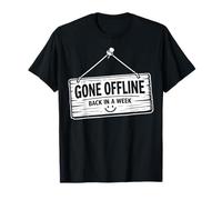 Fuera de línea en una Semana Detox Digital Humor introvertido Camiseta