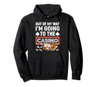Fuera de mi Camino voy a Casino Divertido Juegos de Azar Poker Hombres Sudadera con Capucha