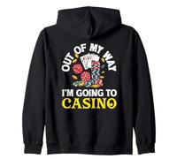 Fuera de mi Camino voy al póquer de Dados de Juego de Casino Sudadera con Capucha