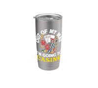 Fuera de mi camino voy al póquer de dados de juego de casino Vaso térmico de acero inoxidable de doble pared