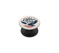 Fuera De Oficina Club Vacaciones Humor Águila Patriótico Retro PopSockets PopGrip Adhesivo
