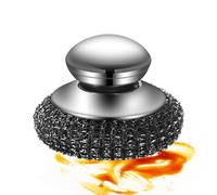 Fuera de plato de acero: cepillo de lavado de olla, limpiador de múltiples superficies, herramienta de fregado fuerte | Equipo de limpieza de cocina confiable, depurador para placas utensilios del fre
