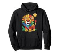 Fuera De Pre K, Kindergarten Un León Colorido Sudadera con Capucha