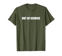 Fuera de Servicio Camiseta, Hombre, Verde Oliva, XL