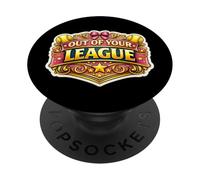 Fuera De Tu Liga Divertido Jugador De Softbol Linda Chica Mujer PopSockets PopGrip Adhesivo