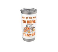 Fuera del camino que necesito conducir tractor Vaso térmico de acero inoxidable de doble pared