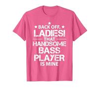Fuera del Camino señoras el Atractivo Bajista me Pertenece Camiseta, Hombre, Rosa Jaspeado, 3XL