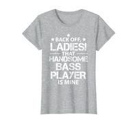 Fuera del Camino señoras el Atractivo Bajista me Pertenece Camiseta, Mujer, Gris Jaspeado, 3XL